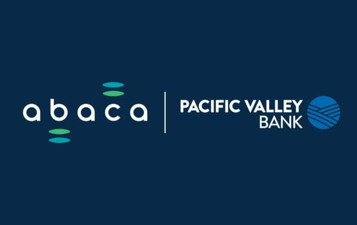 abaca logo and pacific valley bank logo