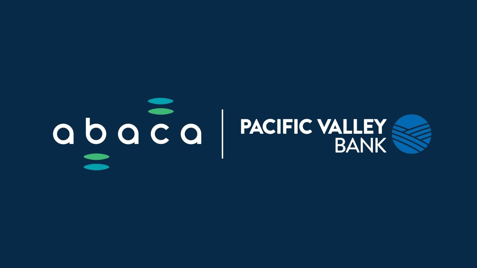 abaca logo and pacific valley bank logo